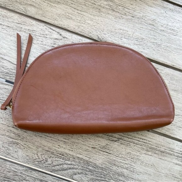 Thacker New York Leather Zip Clutch Bag - Picture 4 of 6
